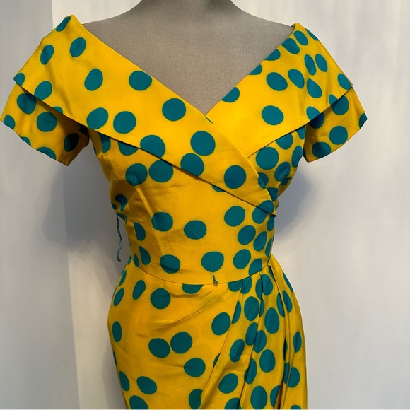 Scaasi Dress 100%silk - Picture 5 of 16